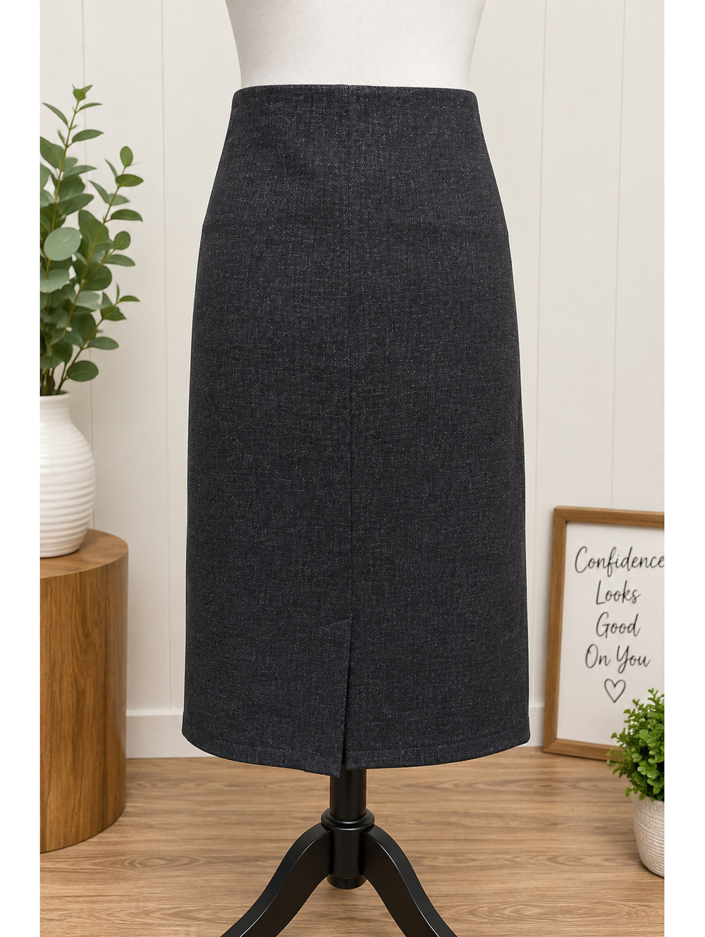 Size 14 Liverpool Los Angeles Charcoal Pull-On Pencil Skirt